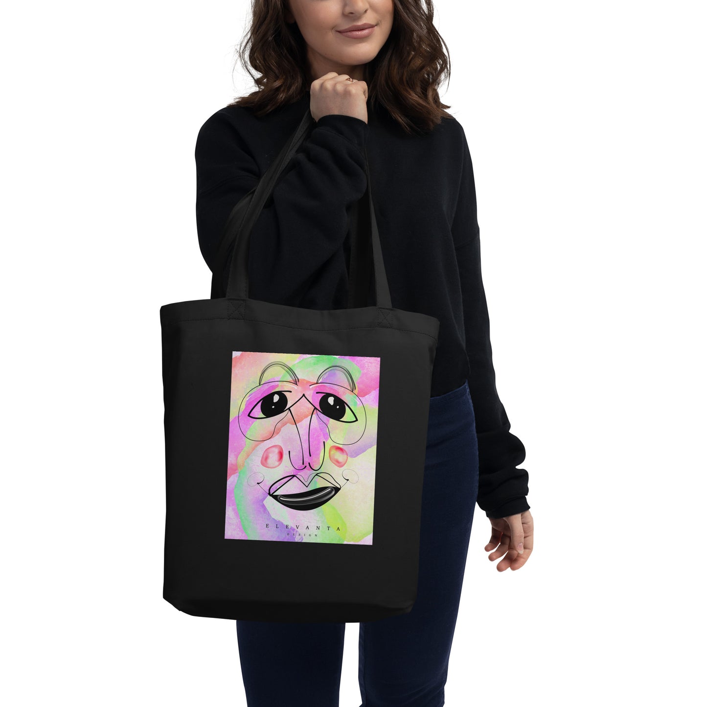 Tote Bag Bio Visage abstrait