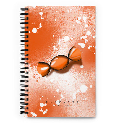 Carnet à spirale bonbon orange