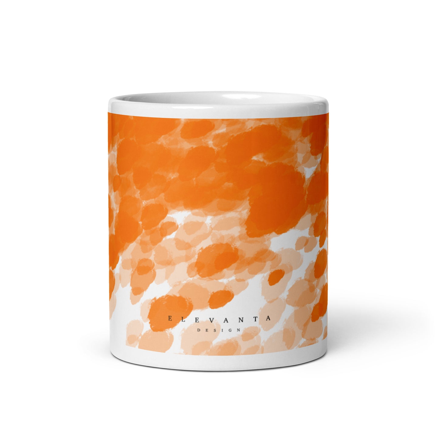 Mug Blanc Brillant tache orange