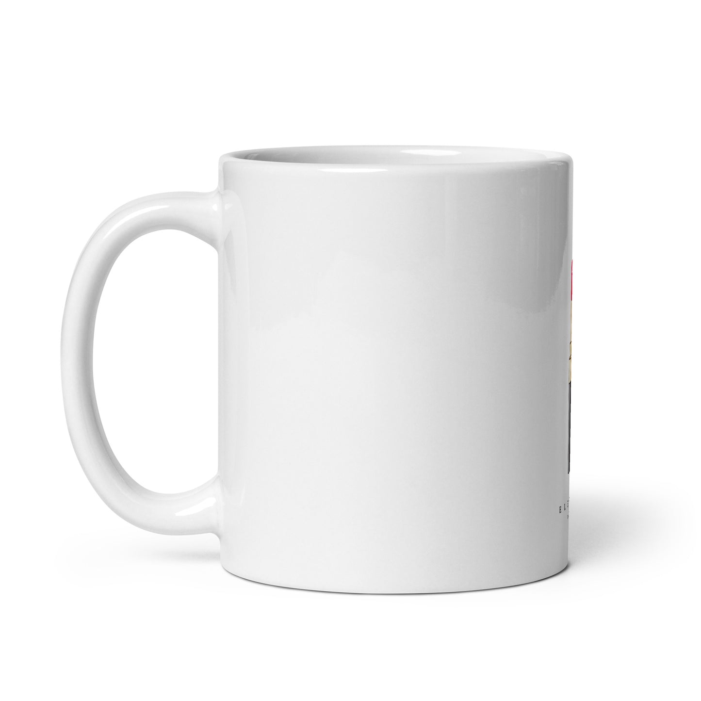 Mug Blanc Brillant Rouge à lèvres