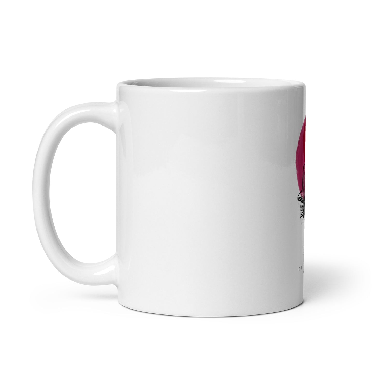 Mug Blanc Brillant fleur