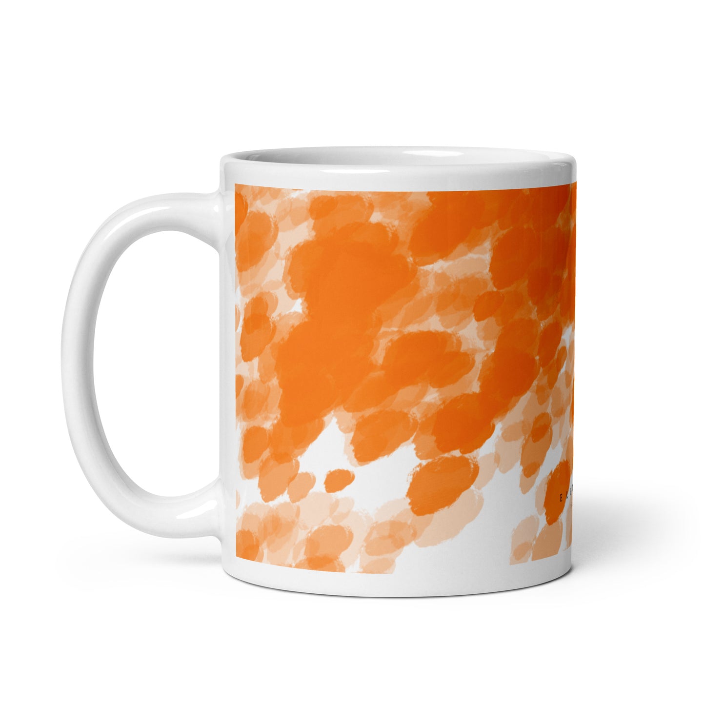 Mug Blanc Brillant tache orange