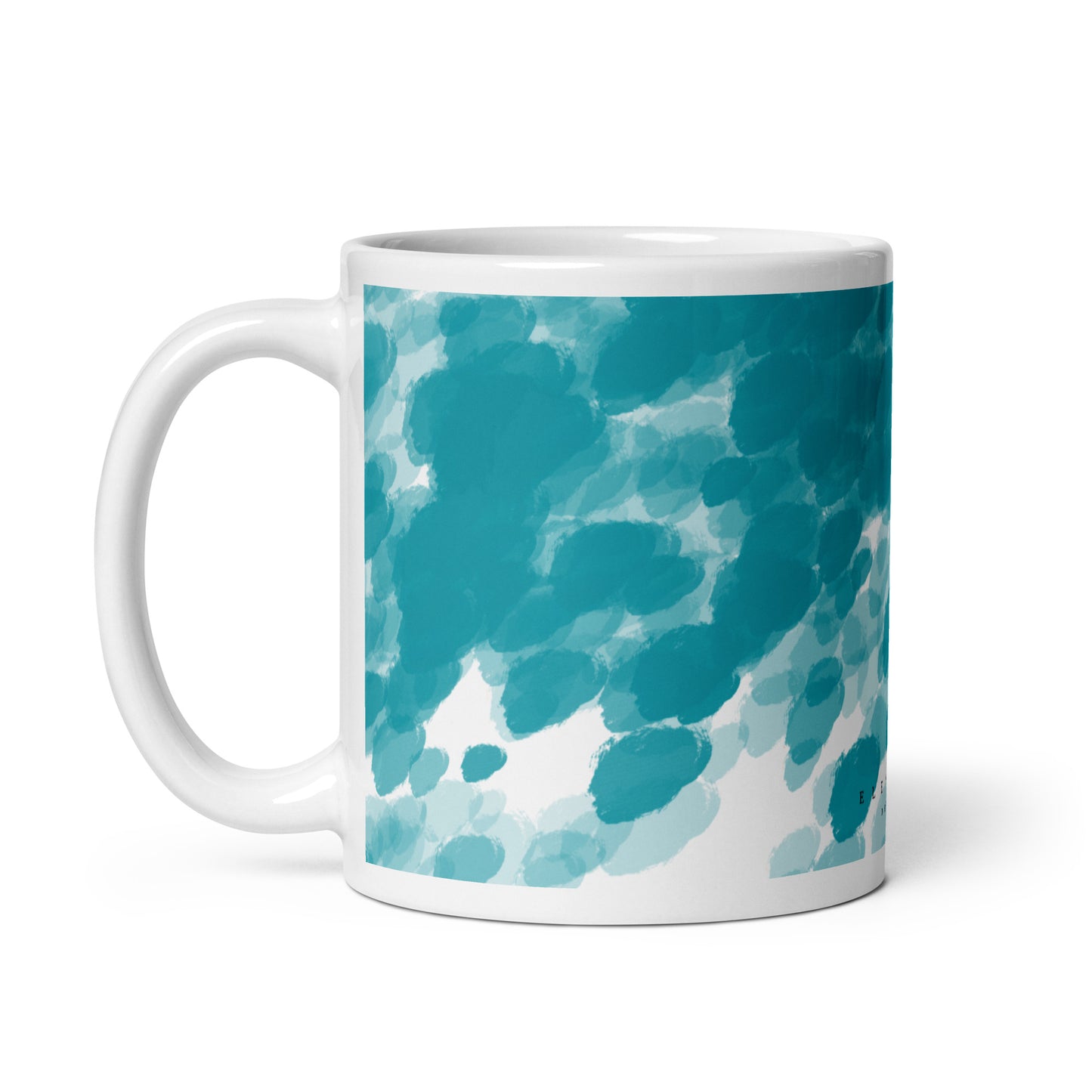 Mug Blanc Brillant tache bleue