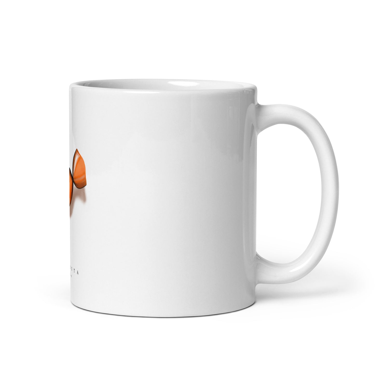 Mug Blanc Brillant Bonbon orange