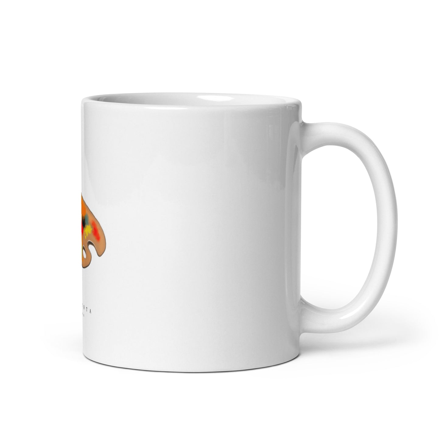 Mug Blanc Brillant Palette de peinture