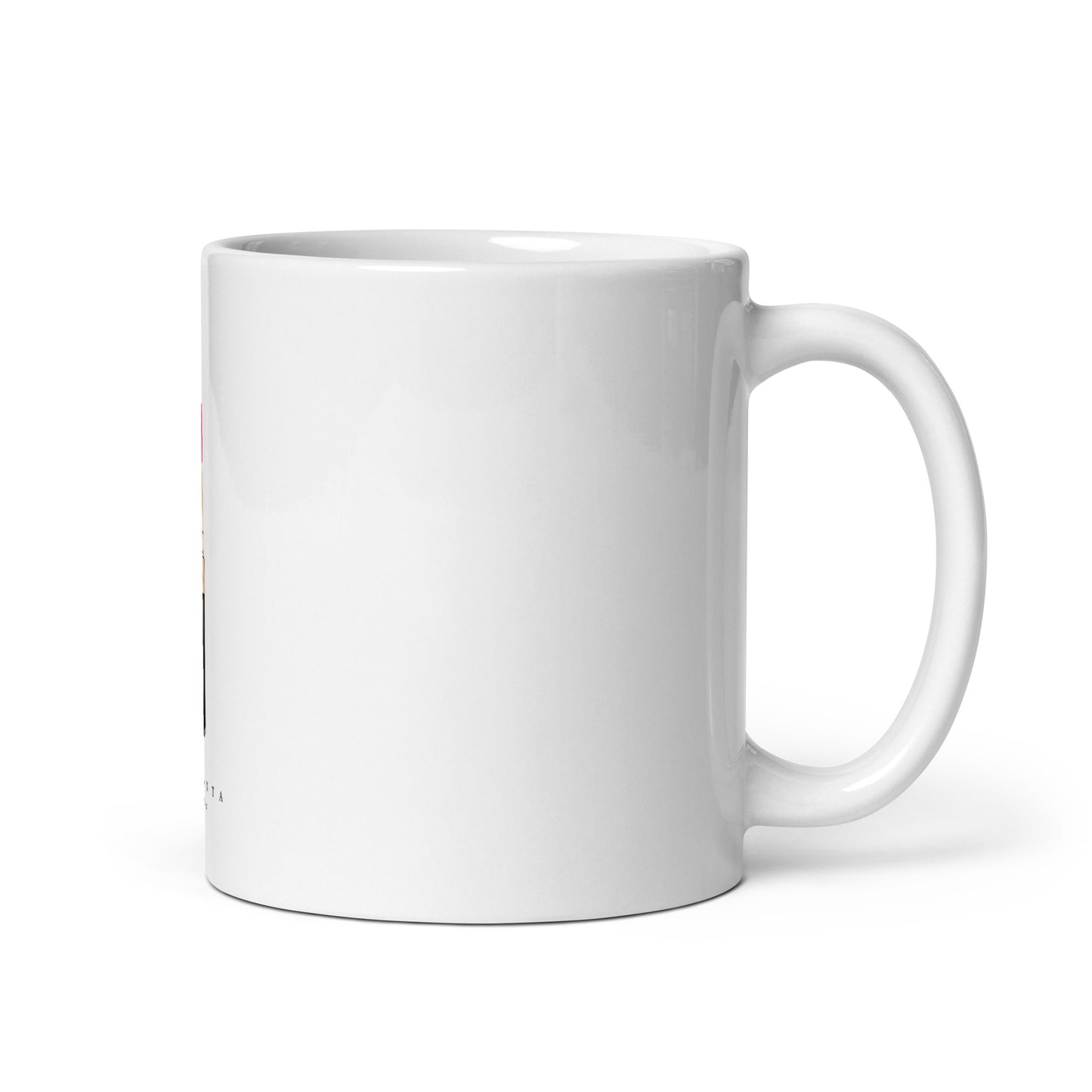 Mug Blanc Brillant Rouge à lèvres