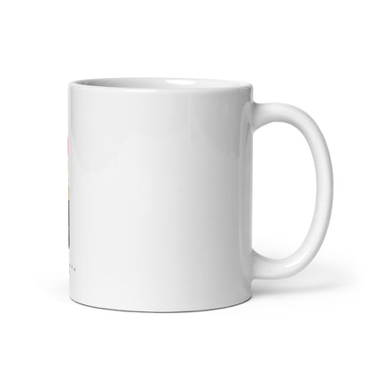 Mug Blanc Brillant Rouge à lèvres