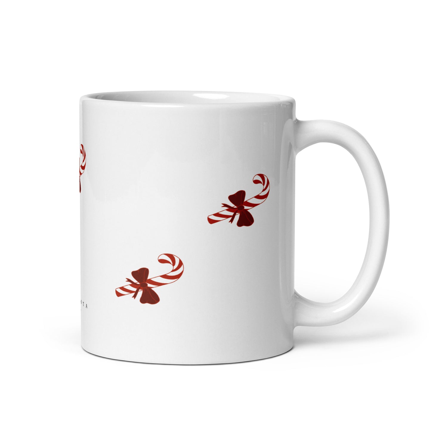 Mug Blanc Brillant Sucre d’Orge Noël