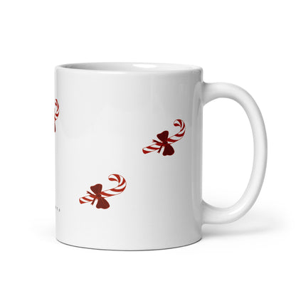 Mug Blanc Brillant Sucre d’Orge Noël